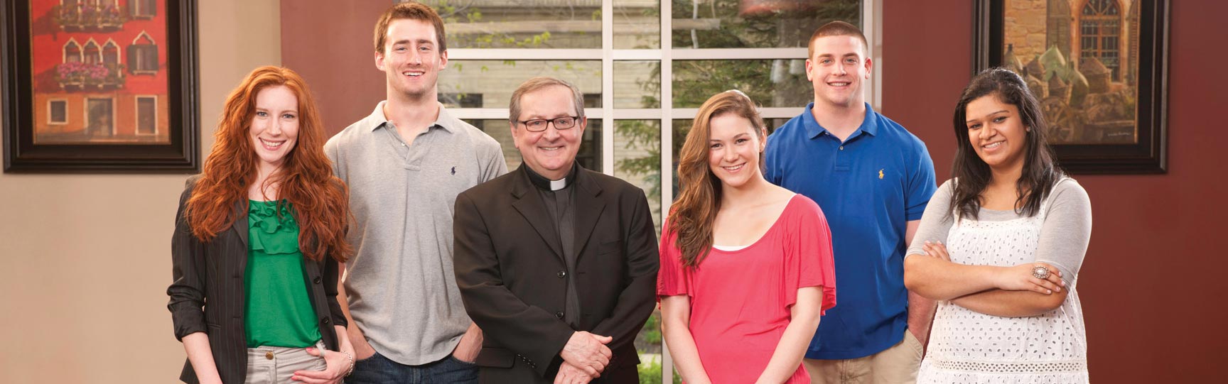Fr Ryan with students